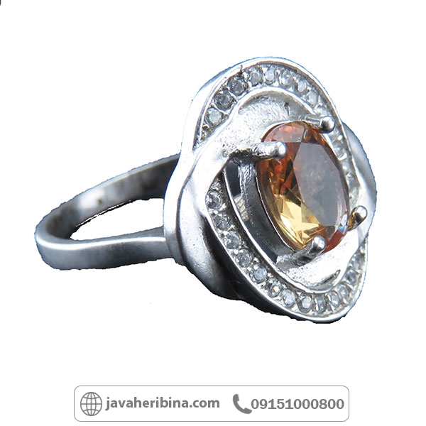 انگشتر الکساندریت نقره زنانه طرح گل _کد:34221