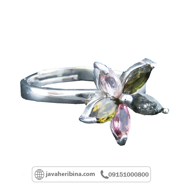انگشتر نقره تورمالین بسیار زیبا و شیک _کد:34226