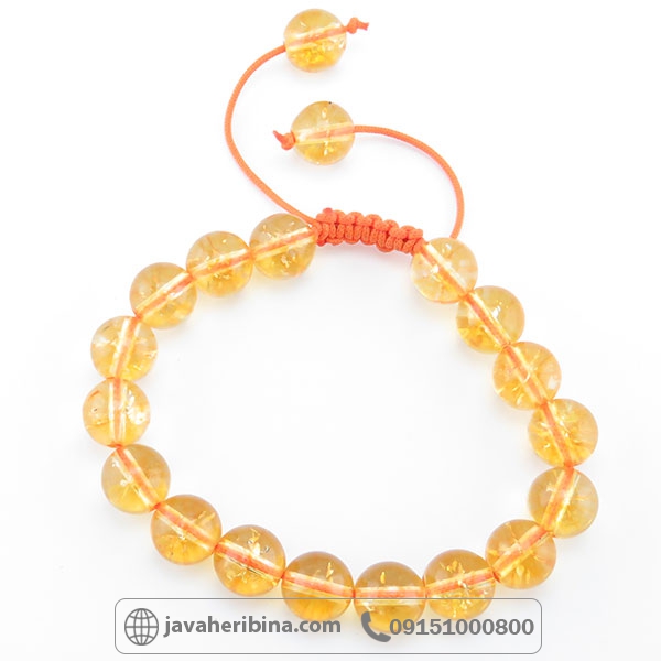 دستبند سیترین خوش رنگ _کد:34268