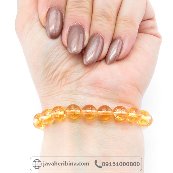 دستبند سیترین خوش رنگ _کد:34268