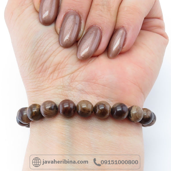 دستبند جاسپر کاپوچینو خوش رنگ _کد:34279