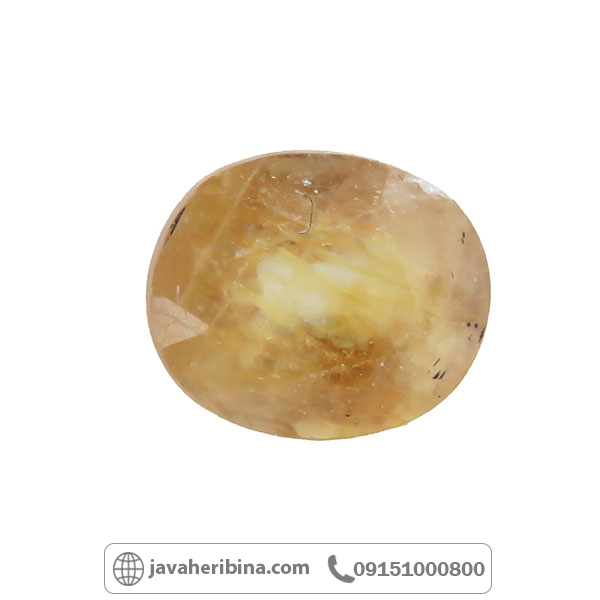 نگین انگشتر یاقوت زرد خوش رنگ _کد:34325