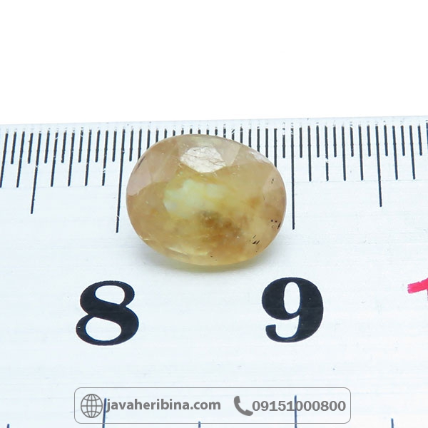 نگین انگشتر یاقوت زرد خوش رنگ _کد:34325