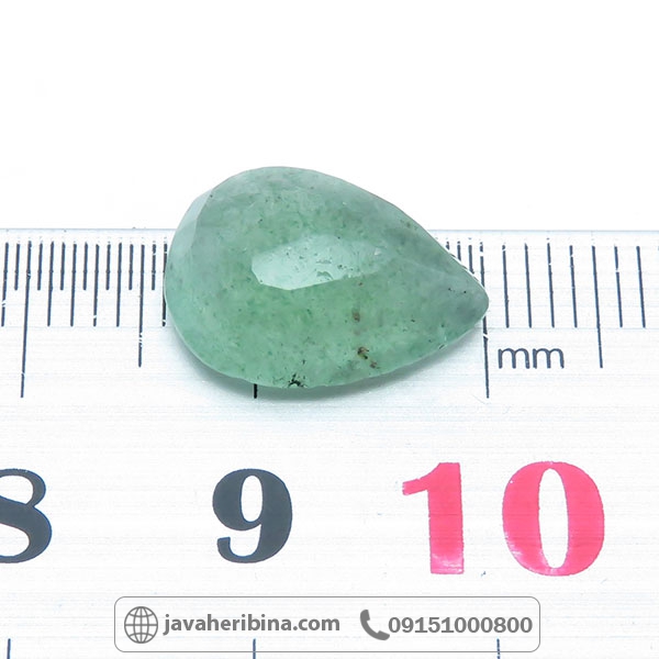 نگین انگشتر زمرد با تراش اشکی _کد:34535