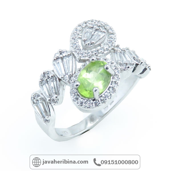 انگشتر زبرجد نقره زنانه بسیار زیبا _کد:34616