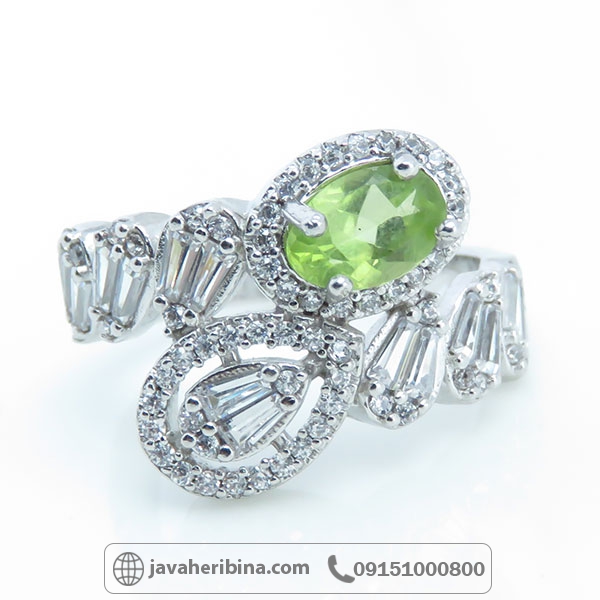 انگشتر زبرجد نقره زنانه بسیار زیبا _کد:34616