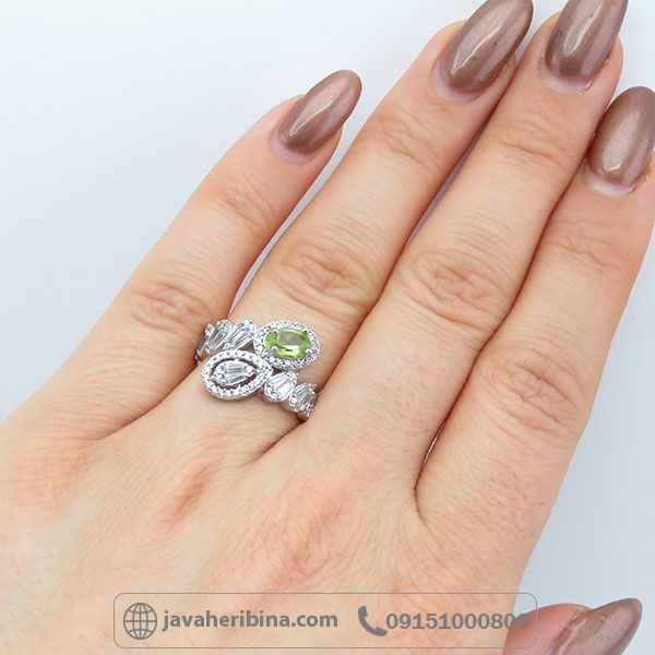 انگشتر زبرجد نقره زنانه بسیار زیبا _کد:34616
