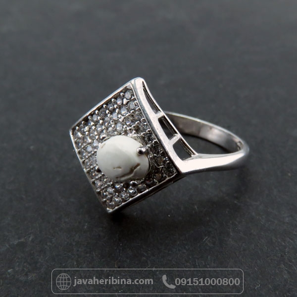 انگشتر خرمهره نقره زنانه بسیار زیبا _کد:34631