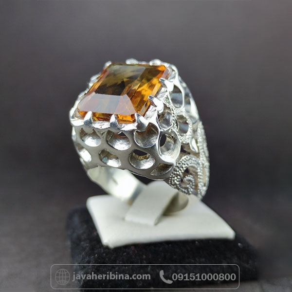انگشتر الکساندریت نقره مردانه درشت و زیبا _کد:34653