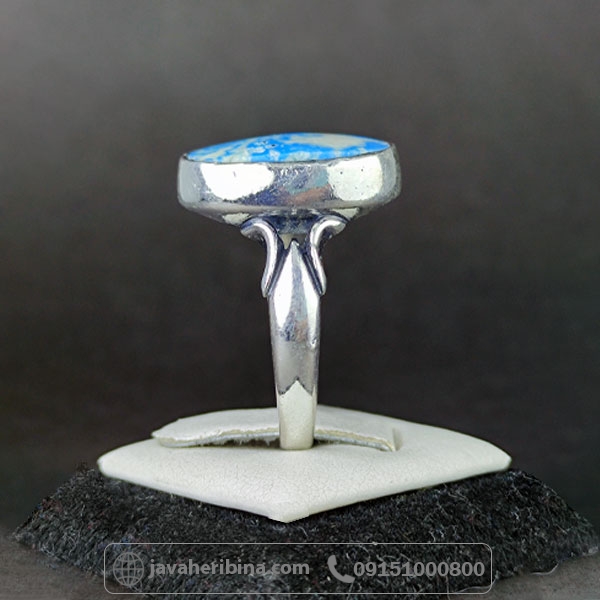 انگشتر فیروزه نیشابوری نقره مردانه _کد:34664