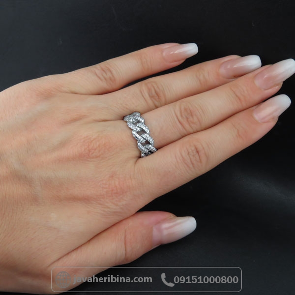 انگشتر نقره نقره زنانه درخشان _کد:34677