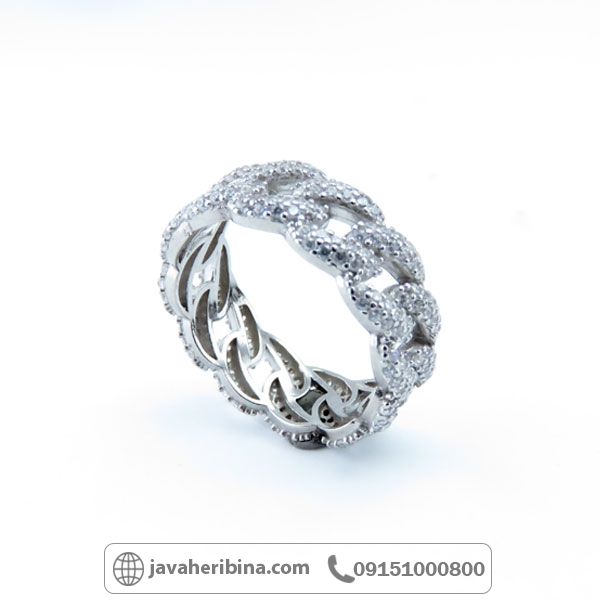 انگشتر نقره نقره زنانه درخشان _کد:34677
