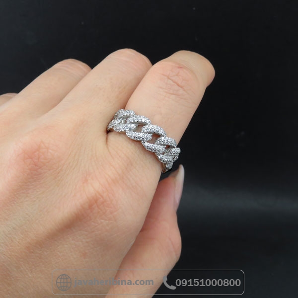انگشتر نقره نقره زنانه درخشان _کد:34677