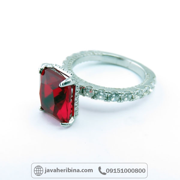 انگشتر یاقوت سرخ نقره زنانه بسیار زیبا _کد:34678