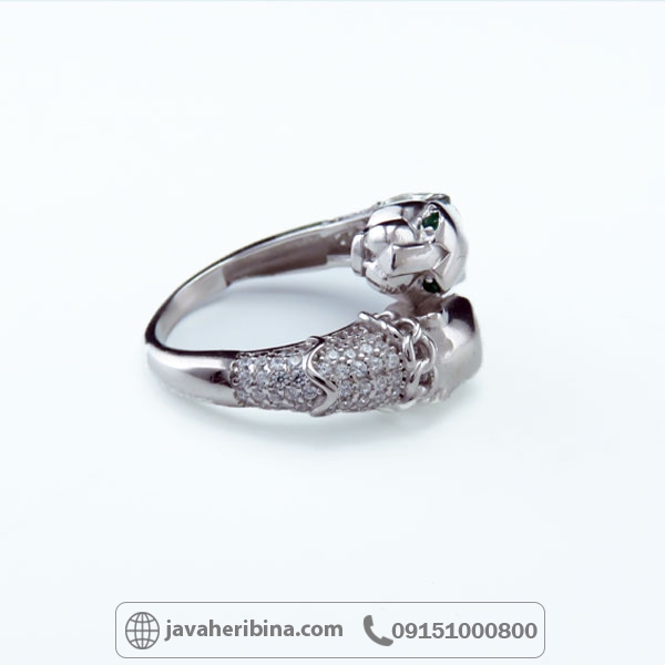 انگشتر نقره نقره زنانه طرح ببر _کد:34680