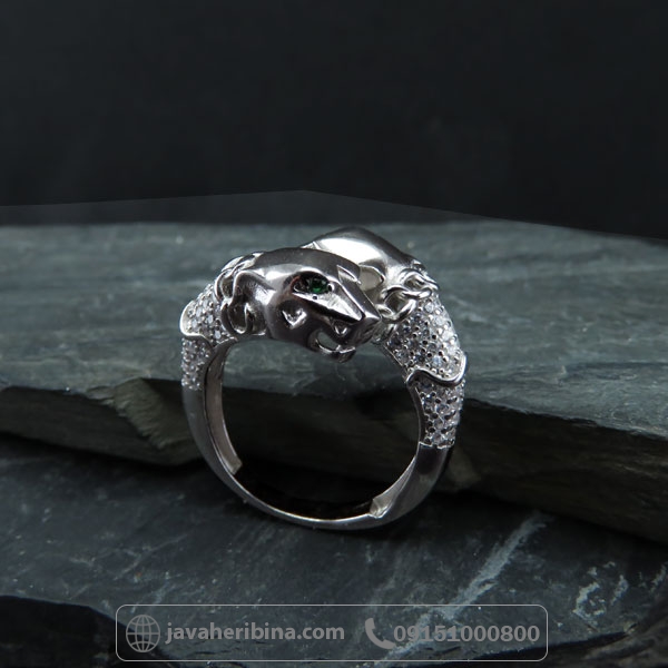 انگشتر نقره نقره زنانه طرح ببر _کد:34680