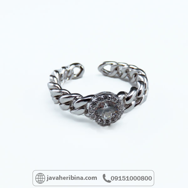انگشتر نقره زنانه رودیوم شیک _کد:34687