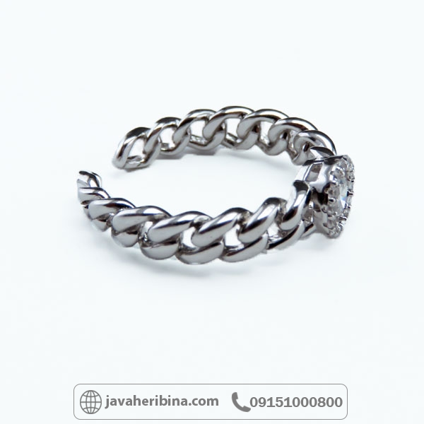 انگشتر نقره زنانه رودیوم شیک _کد:34687