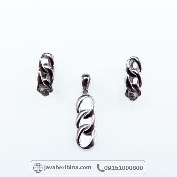 سرویس نقره زنانه مدل زنجیری _کد:34689