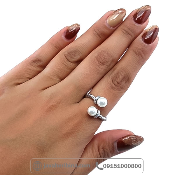 انگشتر مروارید نقره زنانه زیبا _کد:34692