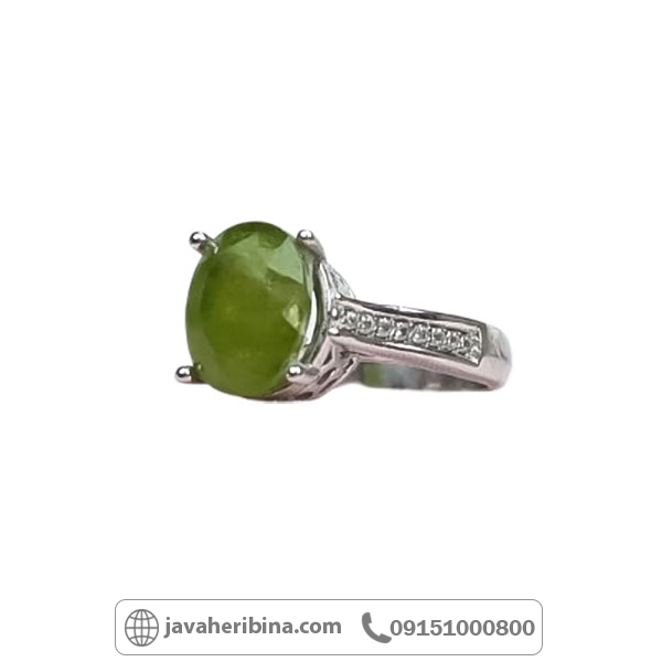 انگشتر زبرجد نقره زنانه _کد:34711