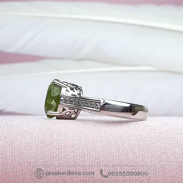 انگشتر زبرجد نقره زنانه _کد:34711