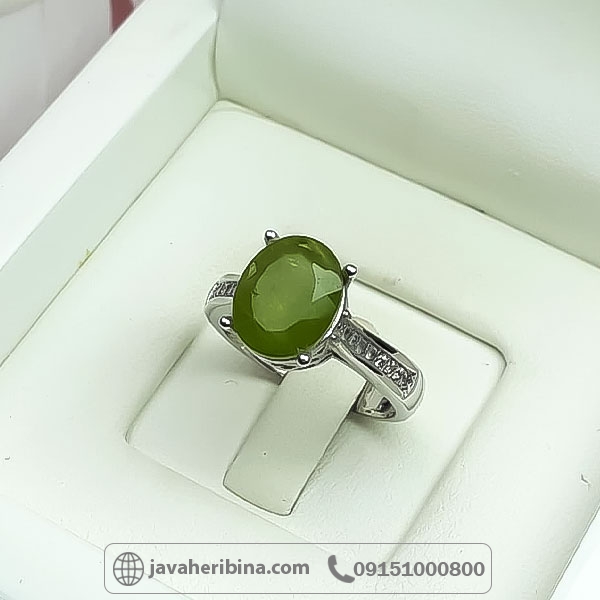 انگشتر زبرجد نقره زنانه _کد:34711