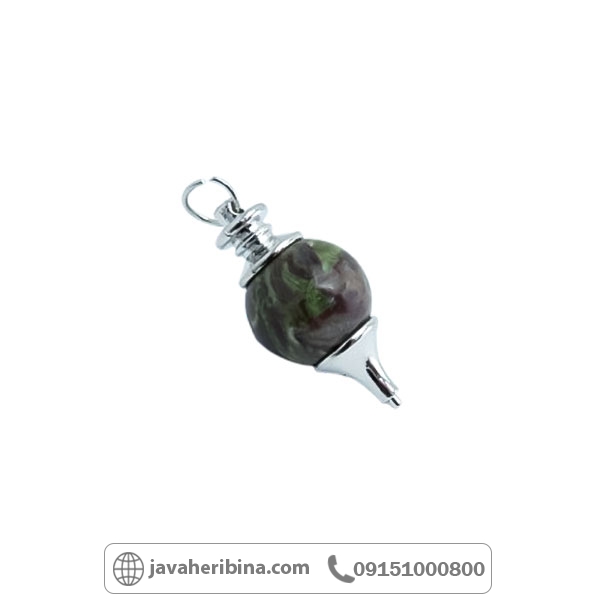 گردنبند سنگ خون مدل پاندولی _کد:34718