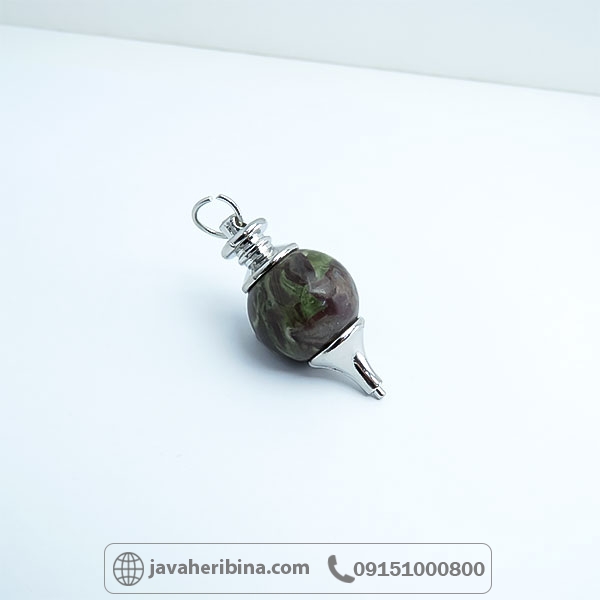 گردنبند سنگ خون مدل پاندولی _کد:34718