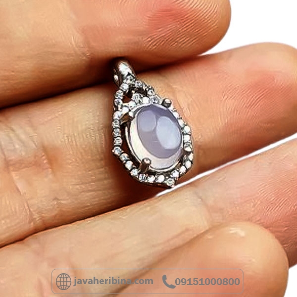 گردنبند عقیق یمنی کبود نقره زنانه گردنبند عقیق یمنی کبود نقره زنانه