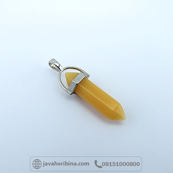 گردنبند عقیق نباتی با تراش خاص و زیبا _کد:34752