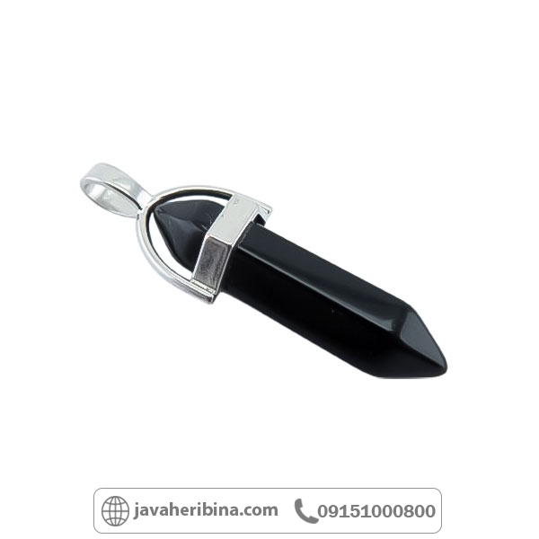 گردنبند عقیق سیاه (اونیکس) با تراش خاص گردنبند عقیق سیاه (اونیکس) با تراش خاص