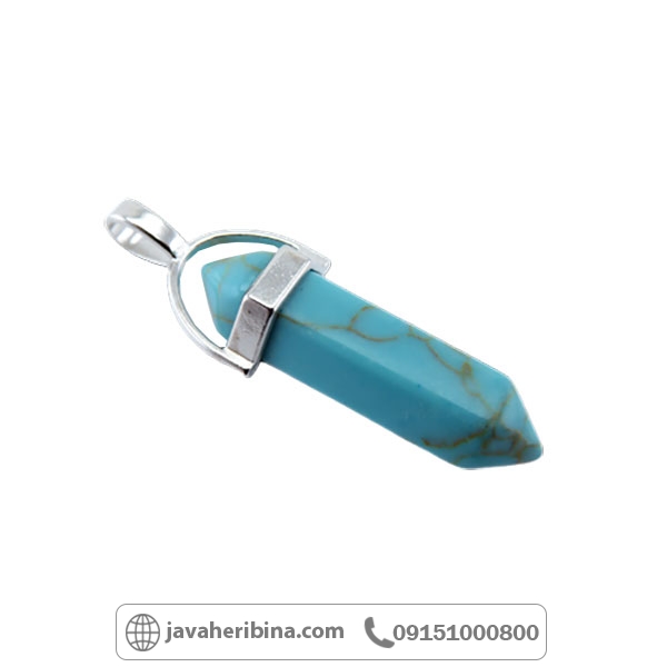 گردنبند فیروزه تبتی خوش رنگ _کد:34775