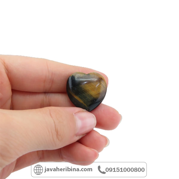 گردنبند چشم ببر طرح قلبی _کد:34782