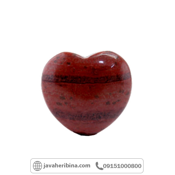 گردنبند جاسپر طرح قلبی _کد:34784