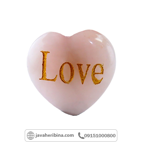 گردنبند رز کوارتز طرح قلب _کد:34785