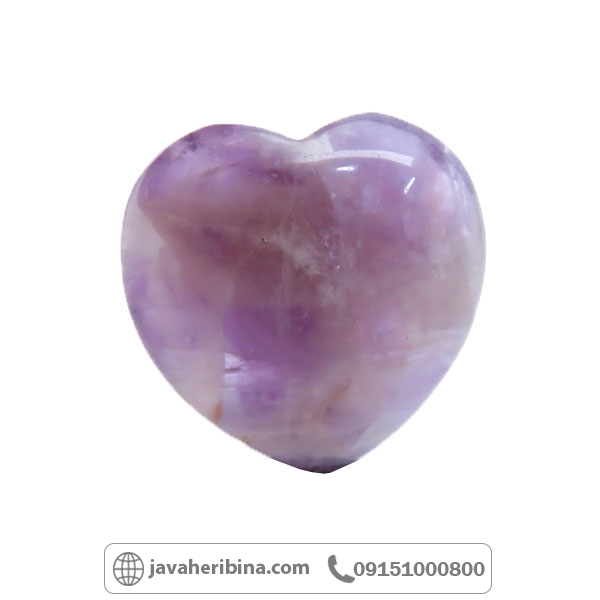 گردنبند آمتیست طرح قلبی _کد:34786