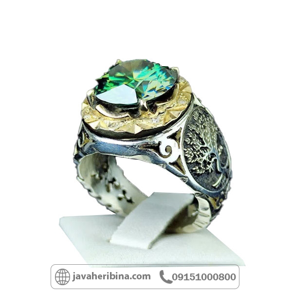 انگشتر الماس روسی (موزانایت) دست ساز و فاخر _کد:34805