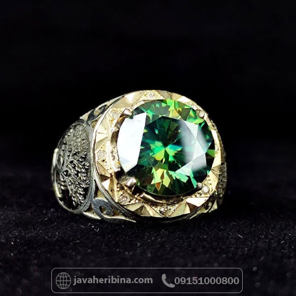 انگشتر الماس روسی (موزانایت) دست ساز و فاخر _کد:34805