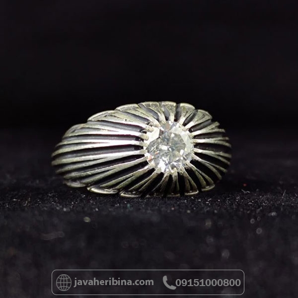 انگشتر الماس روسی (موزانایت) بسیار شیک و زیبا _کد:34806