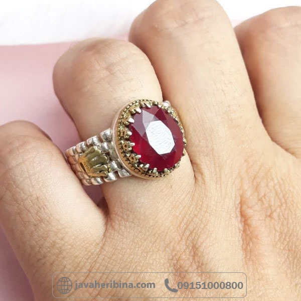 انگشتر یاقوت سرخ رولکسی خوش رنگ _کد:34835