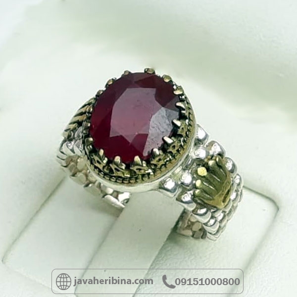 انگشتر یاقوت سرخ رولکسی خوش رنگ _کد:34835