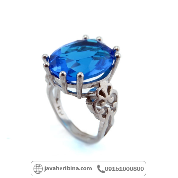 انگشتر توپاز نقره سنتاتیک بسیار زیبا _کد:34864