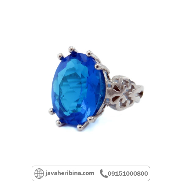 انگشتر توپاز نقره سنتاتیک بسیار زیبا _کد:34864