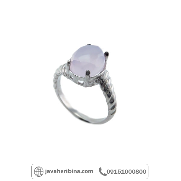 انگشتر عقیق یمنی کبود نقره زنانه _کد:34870