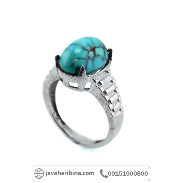 انگشتر فیروزه نقره زنانه _کد:34872