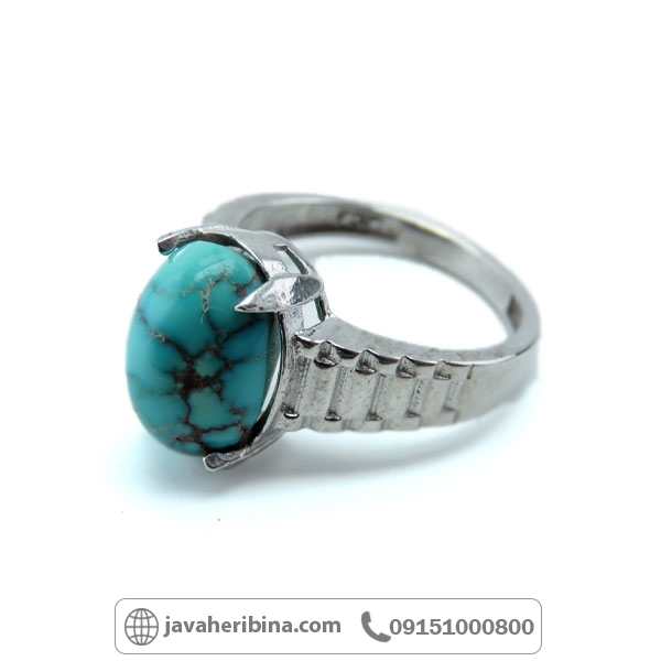 انگشتر فیروزه نقره زنانه _کد:34872