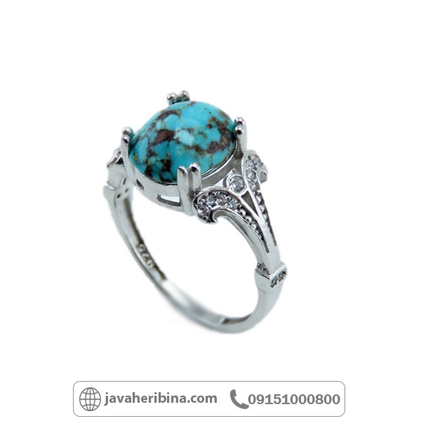 انگشتر فیروزه نقره زنانه بسیار زیبا _کد:34874