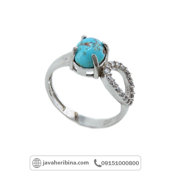 انگشتر فیروزه نقره زنانه _کد:34877