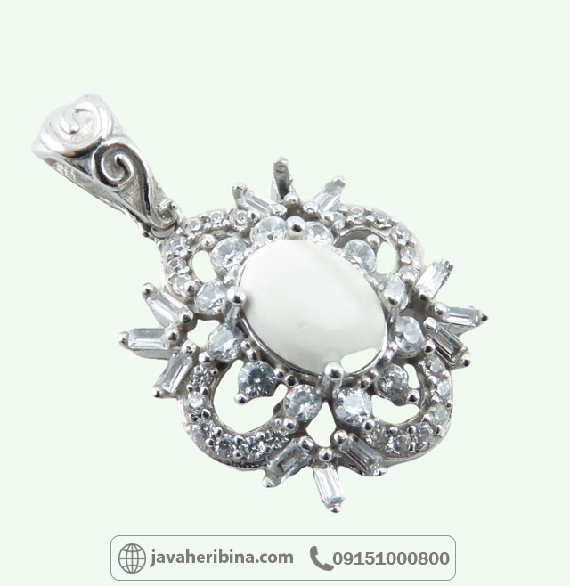 گردنبند خرمهره زنانه رودیوم خاص _کد:34881